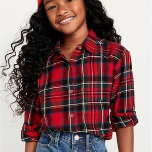 Plaid Red Kids Shirt Holiday Season